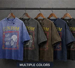 Camiseta de Hombre, Estilo Urbano, Holgada, con Hombros Caídos, 100% Algodón, de Secado Rápido y Transpirable - Product Image 1