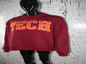 Tech Crew Neck Sweatshirt <b>Men's</b> Maroon Orange Letter Print Regular Fit Casual Autumn Knitted Cotton <b>Pullover</b> URBAN PRODUCTIONS - Product Image 2