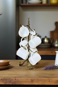 Grand porte-gobelets en fer avec design multi-compartiments et finition noire lisse pour une organisation pratique à la maison - Product Image 6