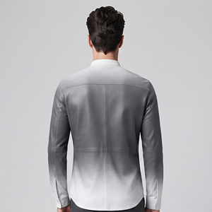 Chemise en cuir pour homme avec boutons sur le devant, chemise en cuir véritable pour homme, chemise en cuir PU à manches longues pour garçon, chemise en cuir OEM pour homme - Product Image 2