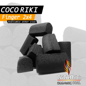 Coco Riki Premium Hexa Briquette, Carbón Vegetal de Cáscara de Coco Hecho a Máquina para Hookah/Shisha, Larga Duración, Bajo en Cenizas (2.5%), Hecho en Centroamérica - Product Image 1
