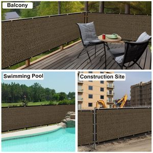 Recinzione in Vinile per la Privacy da 2,4 m - Barriera Antiroditore 1,5 m x 7,6 m in HDPE Marrone per la Sicurezza del Giardino - Product Image 3