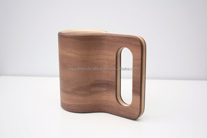 Mug à café en bois artisanal avec logo personnalisé ; Mug en bois pour l'extérieur - Product Image 2
