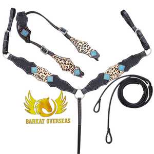 Harnais de selle western en cuir véritable de créateur, orné de strass, durable, léger, multifonctionnel, pour l'équitation, qualité supérieure - Product Image 1