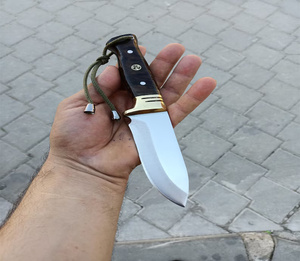 Couteau de chasse artisanal de haute qualité à pointe fixe, ultra-affûté, en acier à haute teneur en carbone, design ergonomique, logo personnalisé OBM, marque privée - Product Image 5