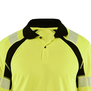 Chemise de travail de sécurité haute visibilité en toile 100 % coton solide, séchage rapide et réfléchissante, vente en gros - Product Image 5