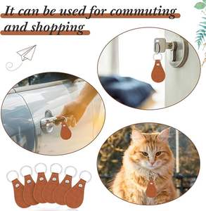 Kit de porte-clés en cuir DIY, porte-clés vierges en PU avec rivets, anneau porte-clés pour gravure laser, accessoires de clés personnalisés - Product Image 4