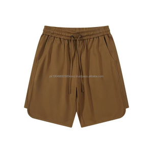 Pantalones cortos con cordón de verano para hombre, pantalones cortos holgados de calle Retro para hombre, pantalones deportivos de moda - Product Image 5