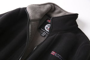 เสื้อแจ็คเก็ตซาฟารีปักลายหลวมๆ สไตล์ลำลองสำหรับผู้ชาย ยี่ห้อ SELF INDUSTRIES สำหรับฤดูหนาว |   เสื้อคลุมซิปครึ่งตัว ระบายอากาศได้ดี บุขนสัตว์ อุ่น น้ำหนักเบา - Product Image 2