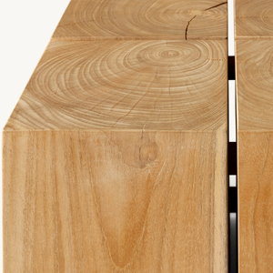 Strong and Durable <b>Cube</b>-Shaped Teak Wood Coffee <b>Table</b> Modern Design Eco-Friendly for Living Room or Indoor Use - Product Image 6