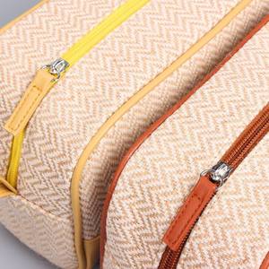 Bolsa de Cosméticos de Yute Ecológica Natural con Cierre, Organizador de Maquillaje Reutilizable, Bolsa de Viaje - Product Image 3