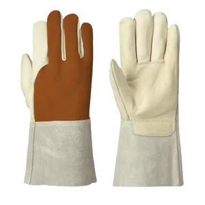 Gants de soudage TIG haute performance, nouveau design, en cuir de vachette pleine fleur et croûte, caractéristiques de sécurité pour les mains et les bras - Product Image 3