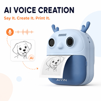 P20 Max KI-Sprach-Bildgenerator für Kinder Mini Thermodrucker 203dpi für 2,4 Zoll Bildschirm App Tintenloser Aufkleber-Drucker auf Lager