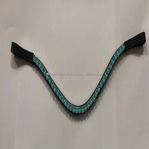 สายหนังวัวแท้แบบพรีเมี่ยมสีดำออกแบบด้วยคริสตัลน้ำขนาดใหญ่ประกายเพชรเทียมระยิบระยับ - Product Image 2