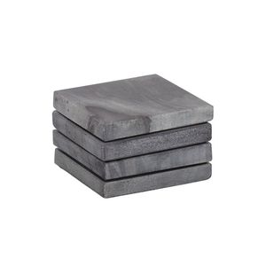 Sous-verres en marbre gris foncé fantaisie, vente en gros, pour hôtels, restaurants, bureaux, nouvelle collection, sous-verres très demandés, fabriqués en Inde - Product Image 1