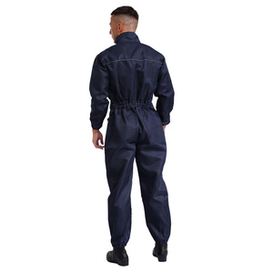 Overol de Trabajo para Hombre, Uniforme de Trabajo, Traje de Soldadura, Traje de Mecánico para Reparación de Automóviles, Azul Marino, Traje de Soldador FR Perforado - Product Image 3