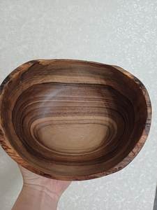 Ensemble de bols en bois massif naturel, vaisselle de cuisine écologique, bol en bois fait à la main, design minimaliste, bol artisanal en bois non traité - Product Image 6