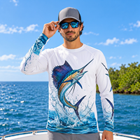 Chemise de pêche respirante 150 g/m², marque privée, pour pêcheurs performants, hauts de pêche pour marques.