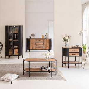 Vitrina de exhibición Vandana Maxima Cresta de metal y madera de mango - Product Image 6