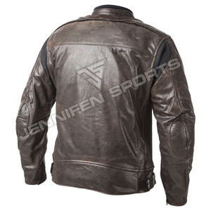 Boys Winter Leather <b>Jacket</b> OEM Brown Cowhide Leather <b>Biker</b> <b>Jacket</b> For Men Genuine Mens Leather Motorcycle <b>Jacket</b> - Product Image 2