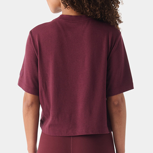 Camisetas cortas básicas informales de alta calidad para mujer, camisetas de manga corta lisas con logo, ajuste ceñido para el verano - Product Image 3