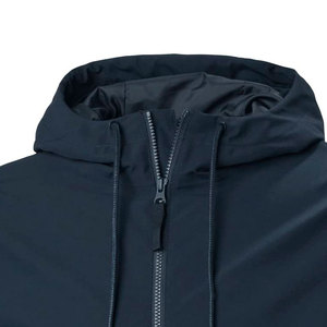 Chaqueta impermeable de poliéster para senderismo con capucha para hombre, logotipo personalizado, cortavientos con cremallera completa, chaqueta de lluvia para hombre - Product Image 3