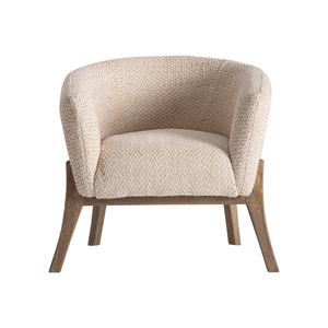 Sillón Moderno, Ecológico, Ergonómico y Contemporáneo para Interiores, Sillón de Madera de Teca Sólida Tapizado, Sillón Tipo Barril para Sala de Estar u Hotel - Product Image 3