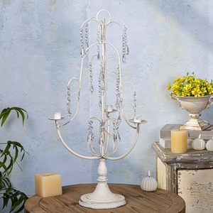 Porte-bougie en fer artisanal écologique de luxe pour la décoration de la maison, le hall d'hôtel et la décoration de villas de villégiature - Product Image 4