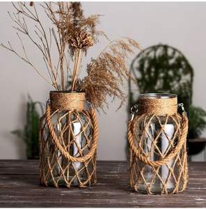 Florero de Yute Hecho a Mano Sostenible – Porta Flores Decorativo Ecológico para Mesa y Decoración de Interiores - Product Image 1