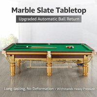 Table de billard 8 boules en bois massif et marbre personnalisée pour salles de billard commerciales et résidentielles