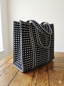 Cotton Quilted Tote Bag Handblock <b>Print</b> Zipper Travel Bag Women Shopping Shoulder Bag Lightweight Everyday Carry Bag - Product Image 2