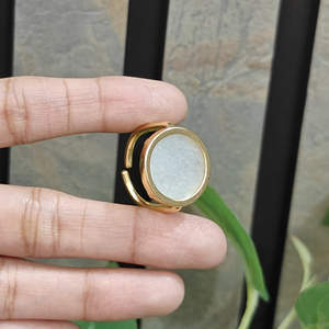 Natural Gemstone Moonstone Labradorite Chalcedony Sodalite <b>Statement</b> <b>Rings</b> 18k Gold Plated Brass Handmade Women Fashion Jewelry - Product Image 2