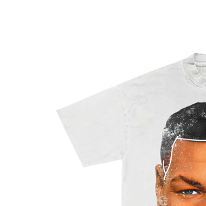 <b>Men's</b> Printed Short Sleeve T-Shirt with Mike Tyson Face Art Regular Fit <b>Turtleneck</b> Formal 100% Cotton Knitted - Product Image 3