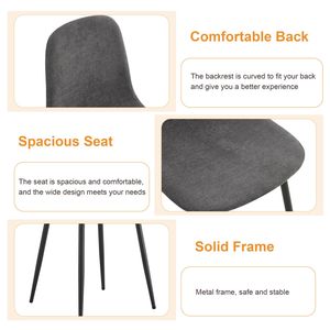 Tavolo da Pranzo Moderno Bianco con Effetto Marmo, Piano in Vetro, Base Inferiore in MDF Nero e Gambe in Metallo Nero, Set Tavolo e Sedie - Product Image 6