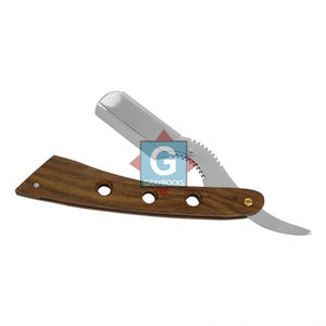 Navaja de Afeitar de Acero Inoxidable con Mango de Madera de Hermoso Diseño para Barbería y Salón de Belleza - Product Image 4
