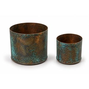 Wholesale Modern Metal <b>Planter</b> Pot Antique Brass Patina Finish Indoor Flower Pot Set Decorative Nordic Plant Holder <b>For</b> Home - Product Image 5