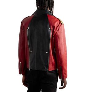 Nouvelle Arrivée 2026 – Blouson Unisexe en Cuir Véritable pour Homme, Design Color Block, Col Montant, Haute Qualité, Vente en Gros - Product Image 3