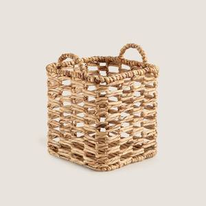 ตะกร้าผักตบชวาขนาดเล็กทรงสี่เหลี่ยมสำหรับจัดเก็บเครื่องสำอางในห้องนอน - Product Image 3