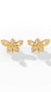 Boucles d'oreilles personnalisées avec design multi-pierres taille marquise et poire, en or 10 carats, bijoux de luxe, fournisseur en gros - Product Image 6