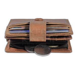 Classic Genuine Leather <b>Wallet</b> with Polyester Lining Lightweight Soft Durable Material for Comfortable Handling Cards Cash Coins - Product Image 5