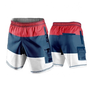 Mens & Boys 80s 90s Vintage 4-Way Stretch Swim Trunks Pantalones cortos de malla de baloncesto de secado rápido Pantalones cortos de tabla casuales con servicio OEM - Product Image 2