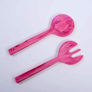 Luxury <b>Epoxy</b> <b>Resin</b> Serving Spoon Handmade Artistic Pattern Long Handle Decorative Kitchen Utensil For Dining <b>Table</b> Restaurant - Product Image 4