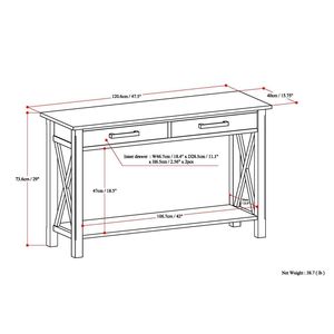 Kitchener <b>Black</b> Console <b>Sofa</b> <b>Table</b> - Product Image 6