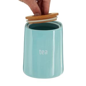 Elegante Tarro de Almacenamiento de Té para Cocina con Tapa de Bambú, Sellado Hermético para Mantener la Frescura, Organizador Minimalista para Encimera, Elegante Organizador de Despensa - Product Image 2