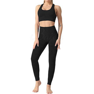 Ensemble de yoga fitness pour femmes anti-rides de haute qualité, dernière mode, léger, confortable, vente chaude, prix abordable - Product Image 1