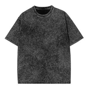 เสื้อยืดโอเวอร์ไซส์แขนสั้นผ้าคอตตอน 100% หนัก 250GSM แบบวินเทจฟอกสี  สำหรับผู้ชาย  รับสกรีนโลโก้  งานทำเก่าแบบ Distressed  ผ้าหนา - Product Image 1