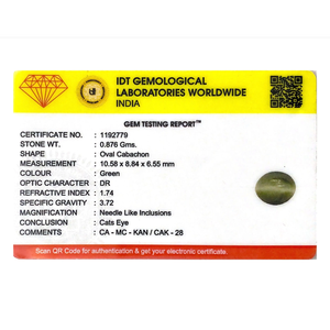Natural Catseye Loose Gemstone 4.38 Carat for Fine Jewelry - Product Image 4