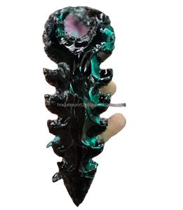 Wholesale Best Quality Natural Agate Stone Green Glass Arrowheads Crescent Knocking Healing and Energy for Christmas - Product Image 3