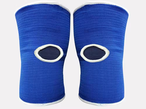 Blue Knitted <b>Knee</b> <b>Pads</b> Breathable Pull-On Universal Protection All Seasons Unisex - Product Image 5