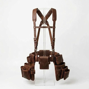 Ceinture porte-outils en cuir véritable de qualité supérieure avec design ajustable pour les charpentiers, électriciens, constructeurs et entrepreneurs - Product Image 6